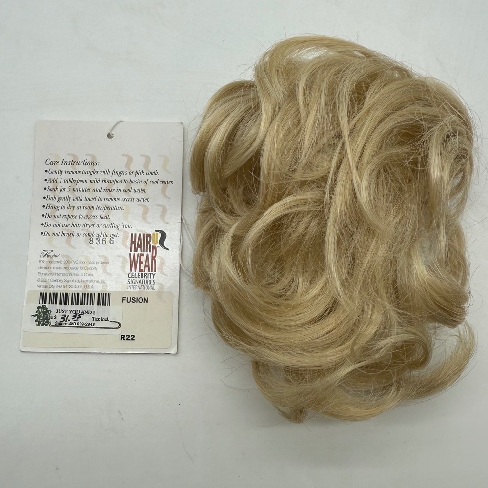 Celebrity Wear‎ Hair Fusion Clip In Hair Piece Blonde Messy Bun Updo R22 8366